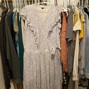 Target blue maxi dress- wrap style